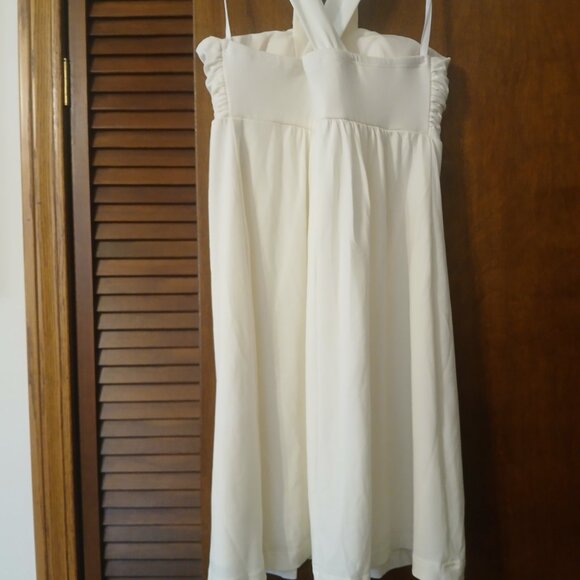 City Triangles size S short dress ivory with trim - Picture 2 of 3